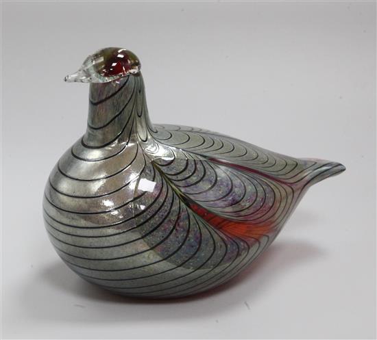 A Venetian glass bird